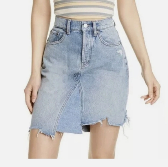 We The Free Dresses & Skirts - We The Free Going Rogue Denim Tidal Wave Mini Skirt